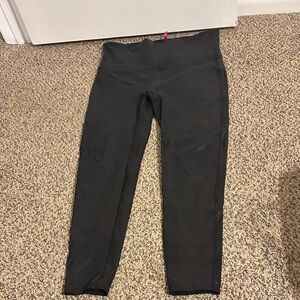 SPANX Black Leather like Leggings